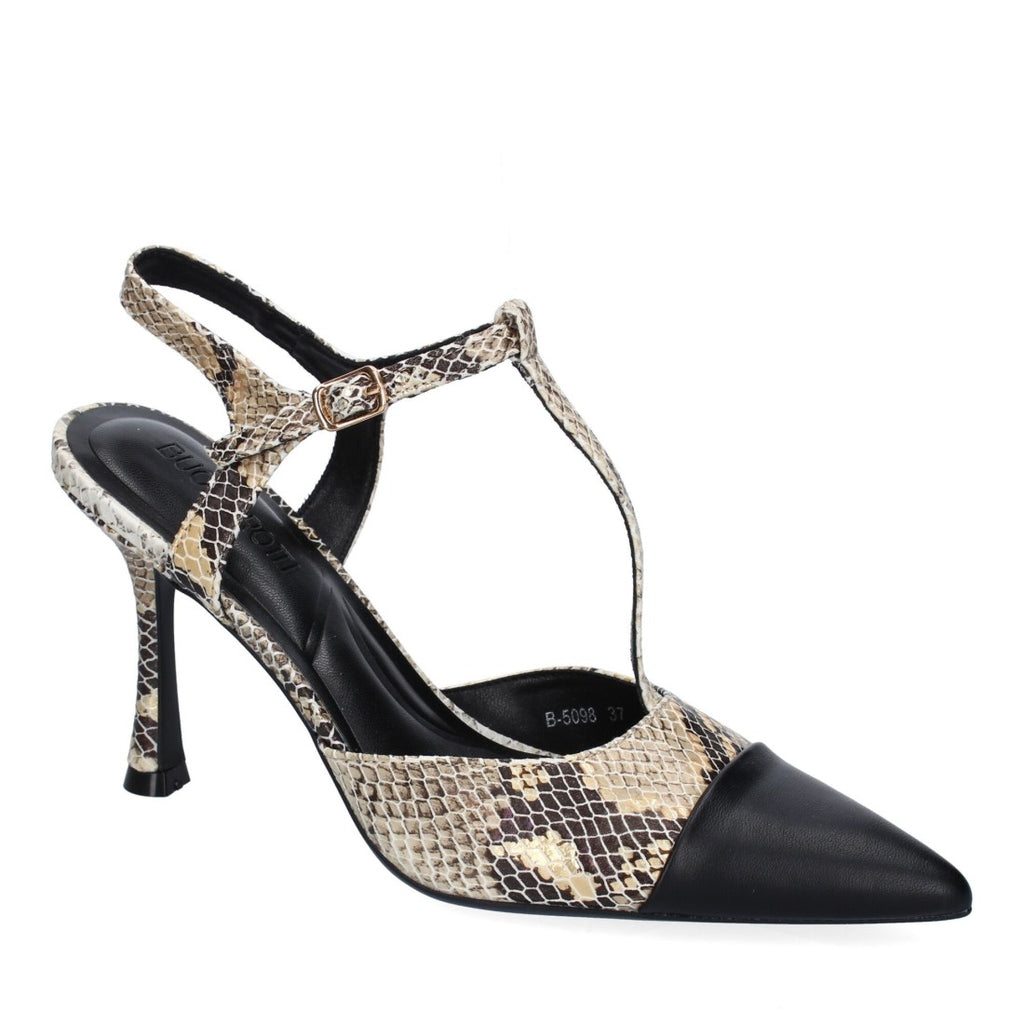 Zapatos de Tacón Estampado Serpiente Sofisticados Mujer