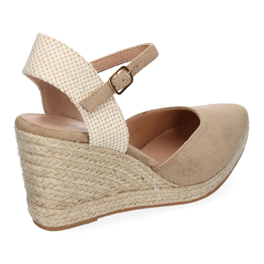 Sandalias Kaki Mujer Estilo Valenciana Cuña Yute Elegantes