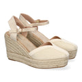 Sandalias Doradas Mujer Estilo Valenciana Punta Cerrada Elegantes