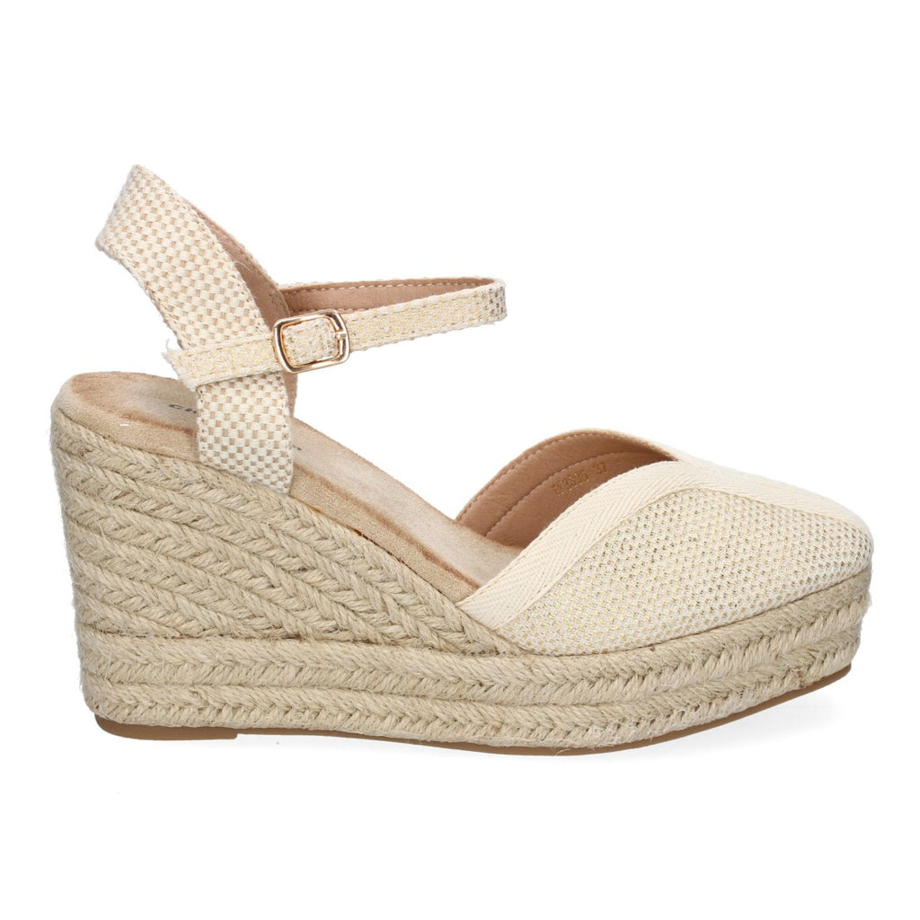 Sandalias Doradas Mujer Estilo Valenciana Punta Cerrada Elegantes