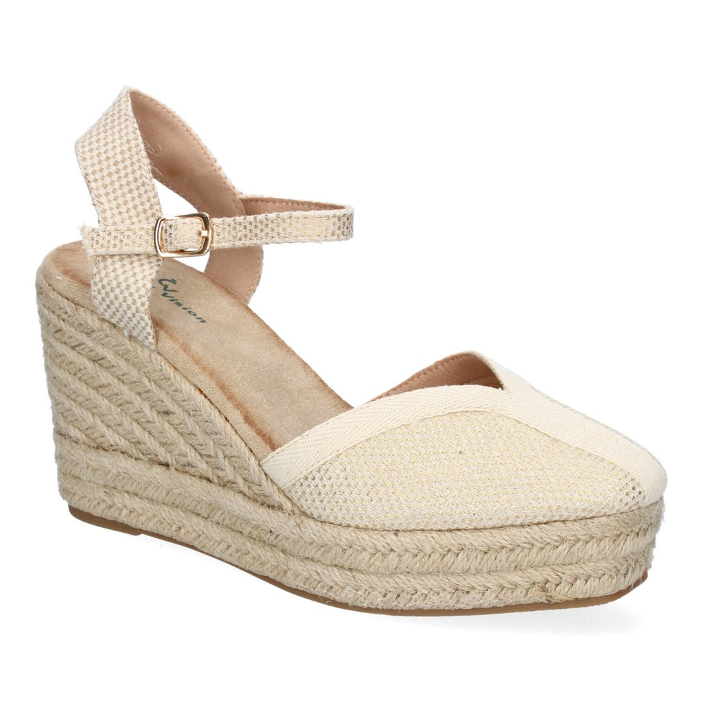 Sandalias Doradas Mujer Estilo Valenciana Punta Cerrada Elegantes