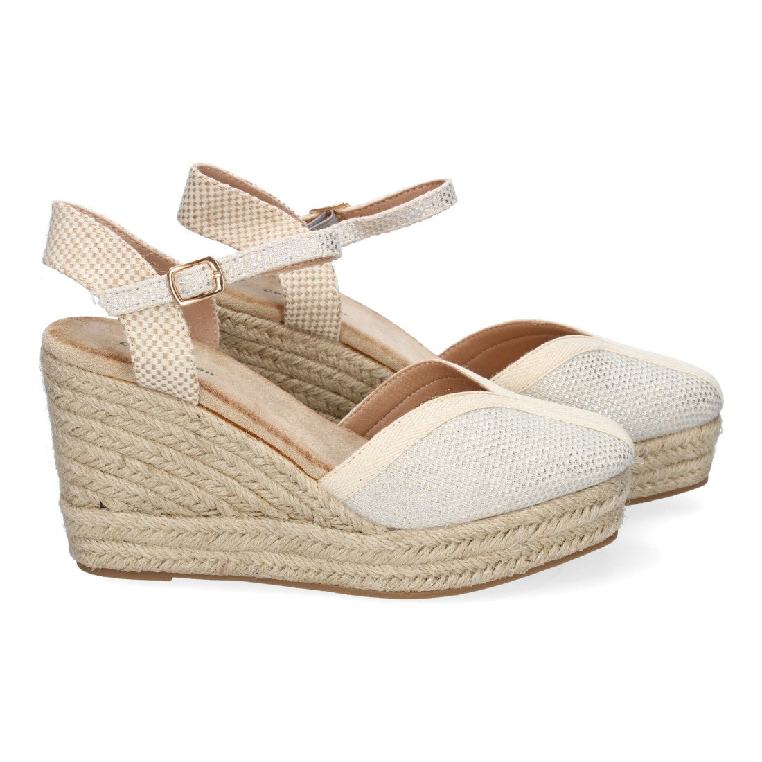 Sandalias Plateadas Mujer Estilo Valenciana Punta Cerrada Elegantes