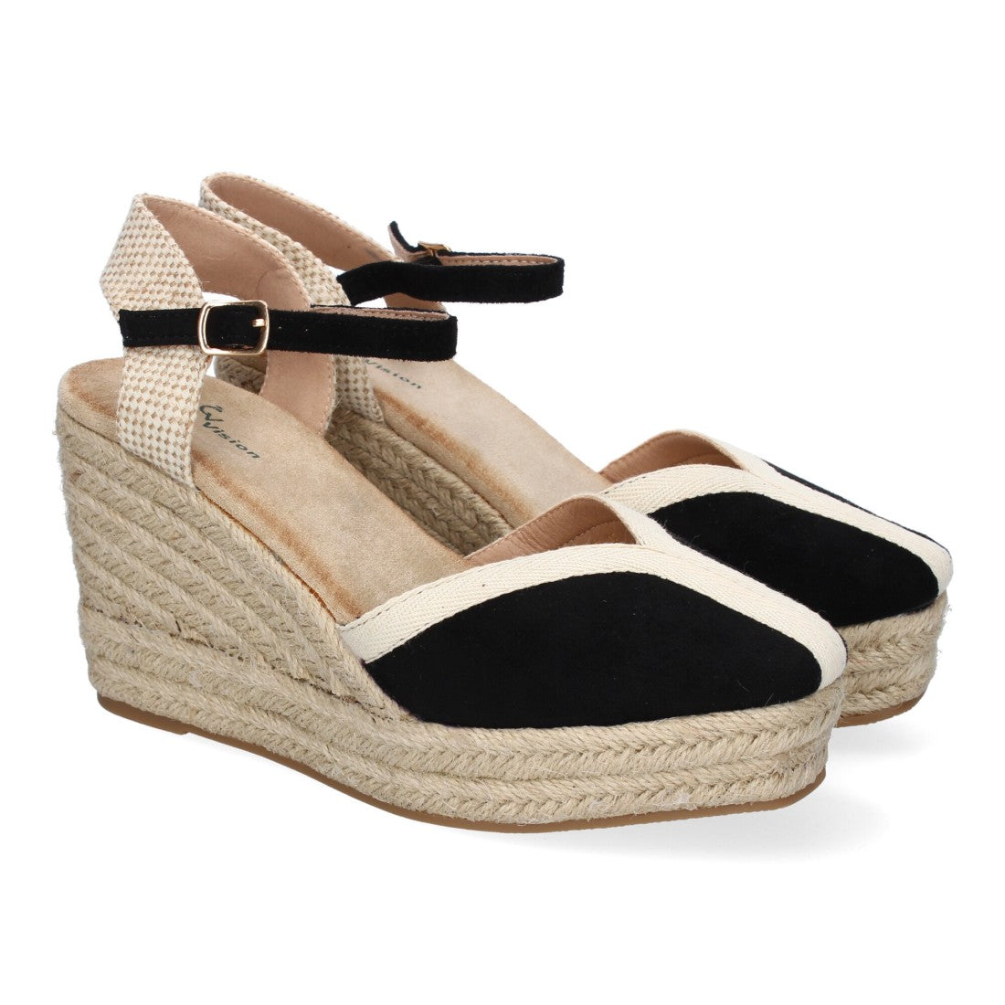 Sandalias Negras Mujer Estilo Valenciana Punta Cerrada Elegantes