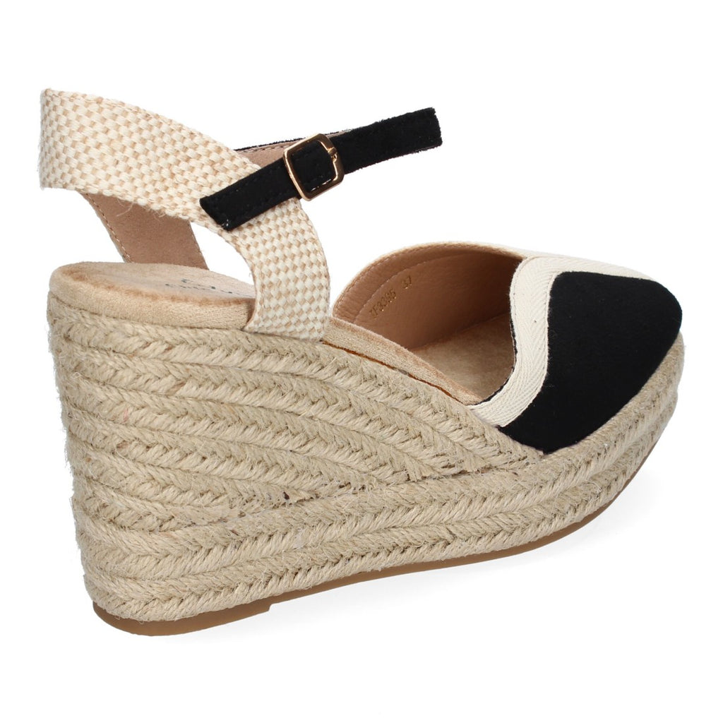 Sandalias Negras Mujer Estilo Valenciana Punta Cerrada Elegantes