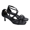 Elegante, bequeme schwarze Sandalen mit Absatz für Partys und Hochzeiten