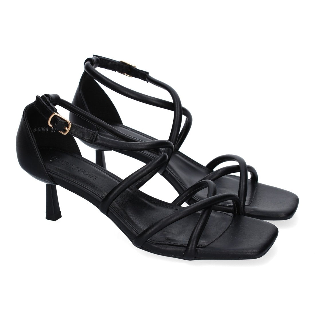 Elegante, bequeme schwarze Sandalen mit Absatz für Partys und Hochzeiten