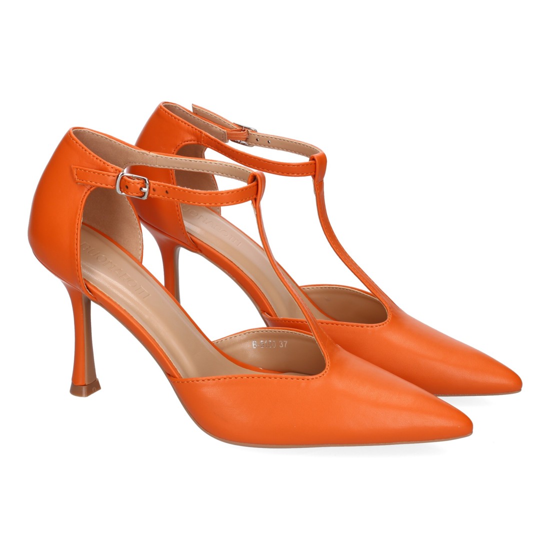 Zapatos de Tacón Naranja Vibrantes Mujer
