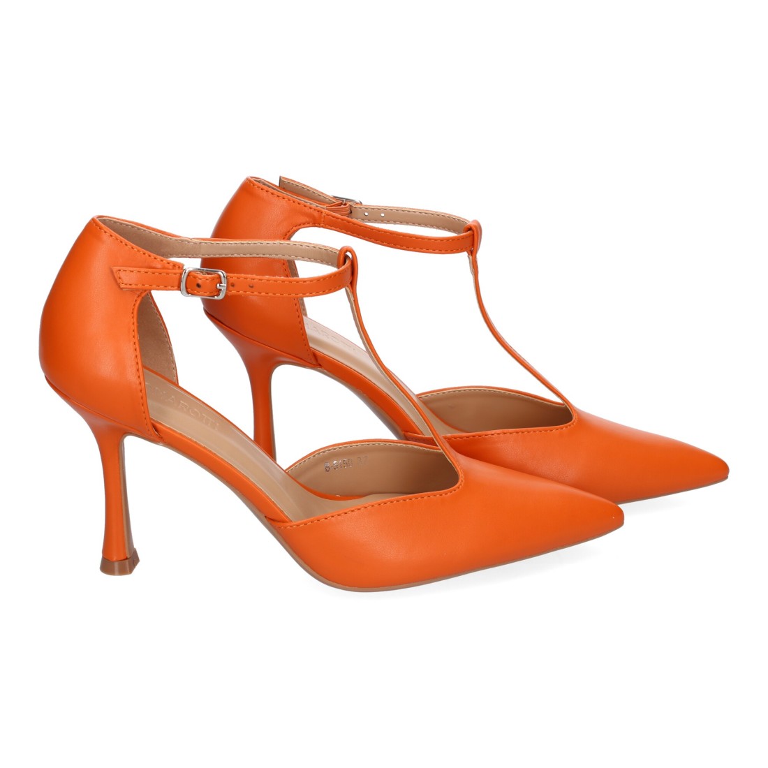 Zapatos de Tacón Naranja Vibrantes Mujer