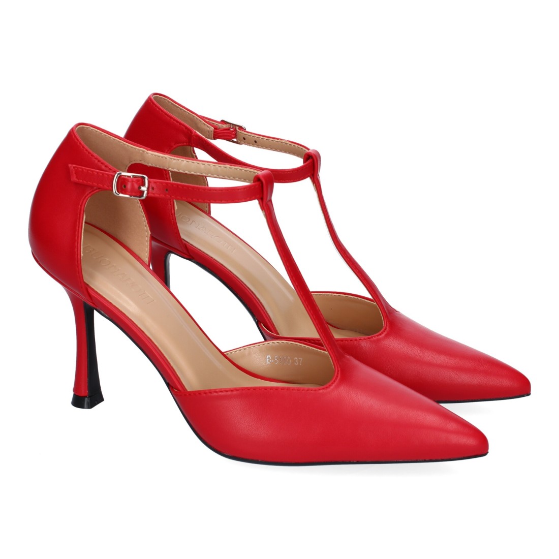 Zapatos de Tacón Rojo Elegantes Mujer