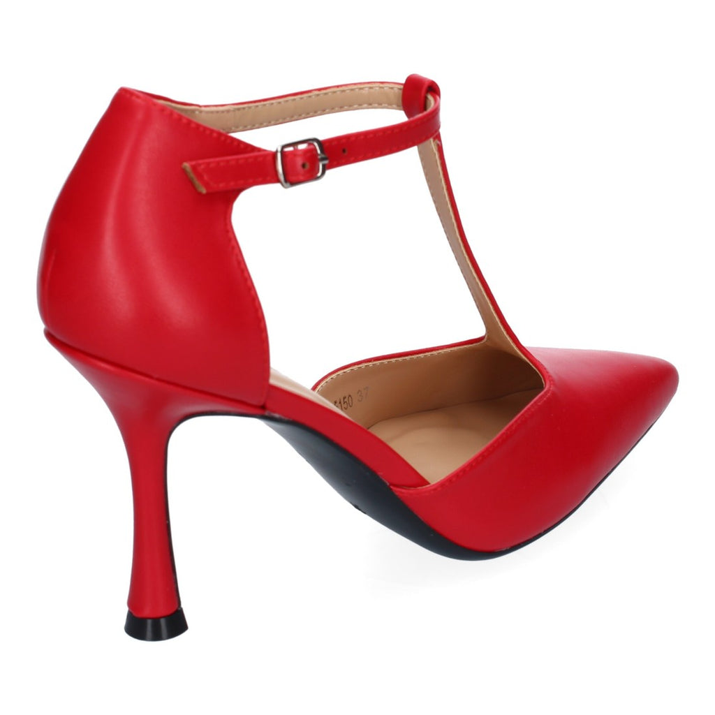 Zapatos de Tacón Rojo Elegantes Mujer