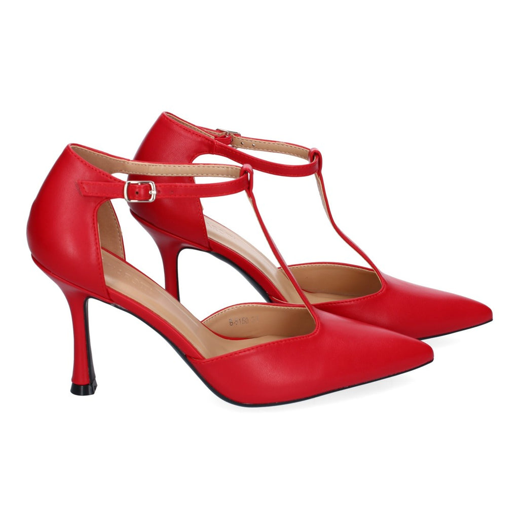Zapatos de Tacón Rojo Elegantes Mujer