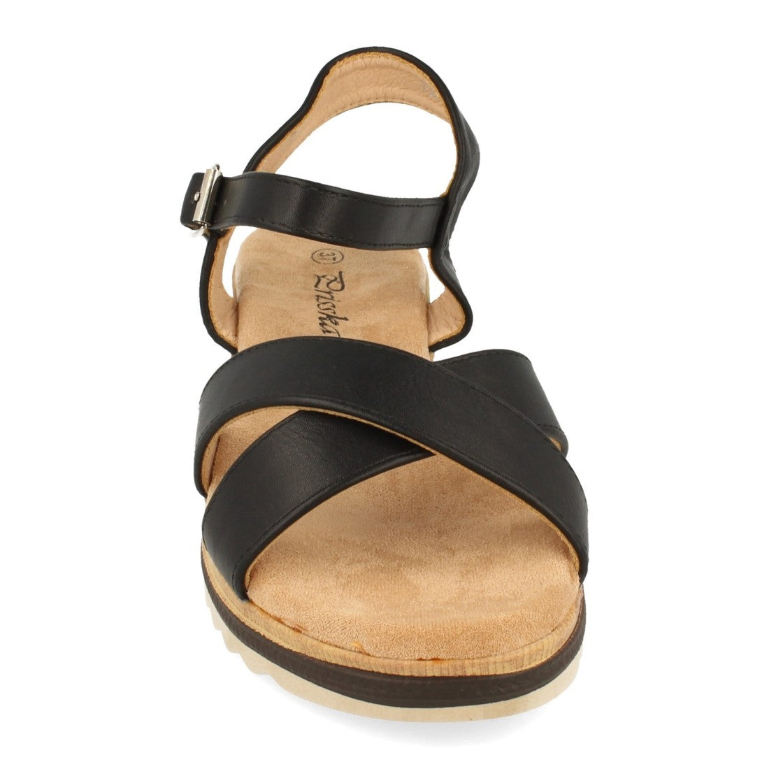 Sandalias Negras Mujer Planas Palas Cruzadas Simple