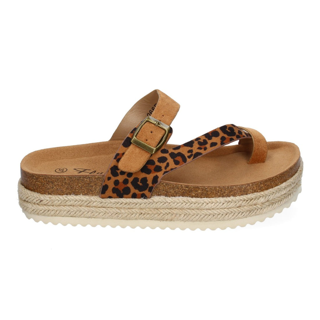 Sandalias Leopardo Mujer Elegantes Verano