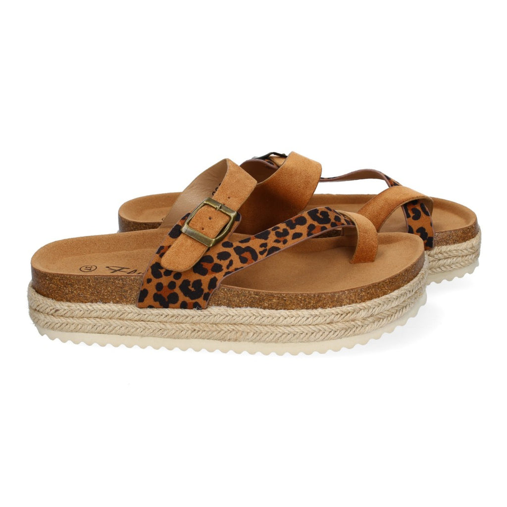 Sandalias Leopardo Mujer Elegantes Verano