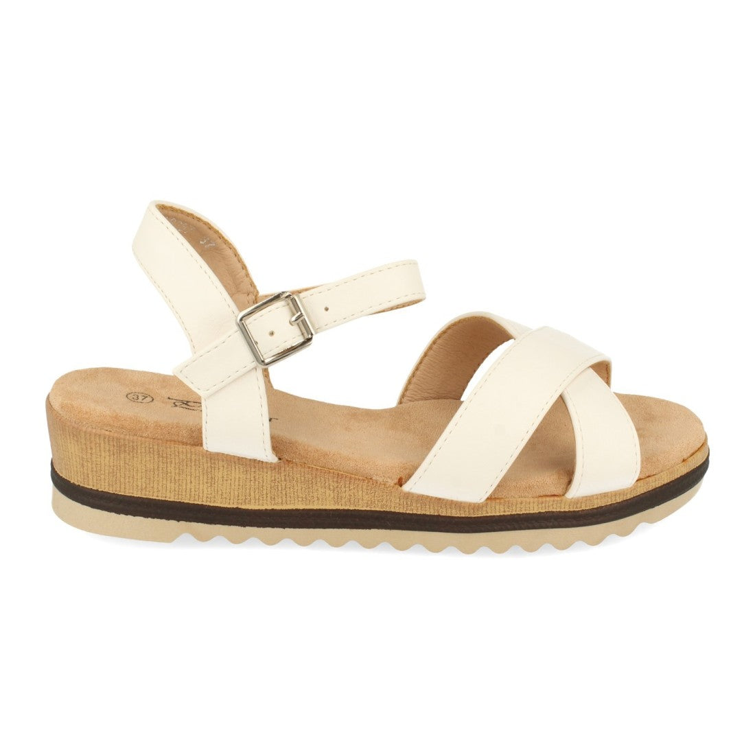 Sandalias Blancas Mujer Planas Palas Cruzadas Simple