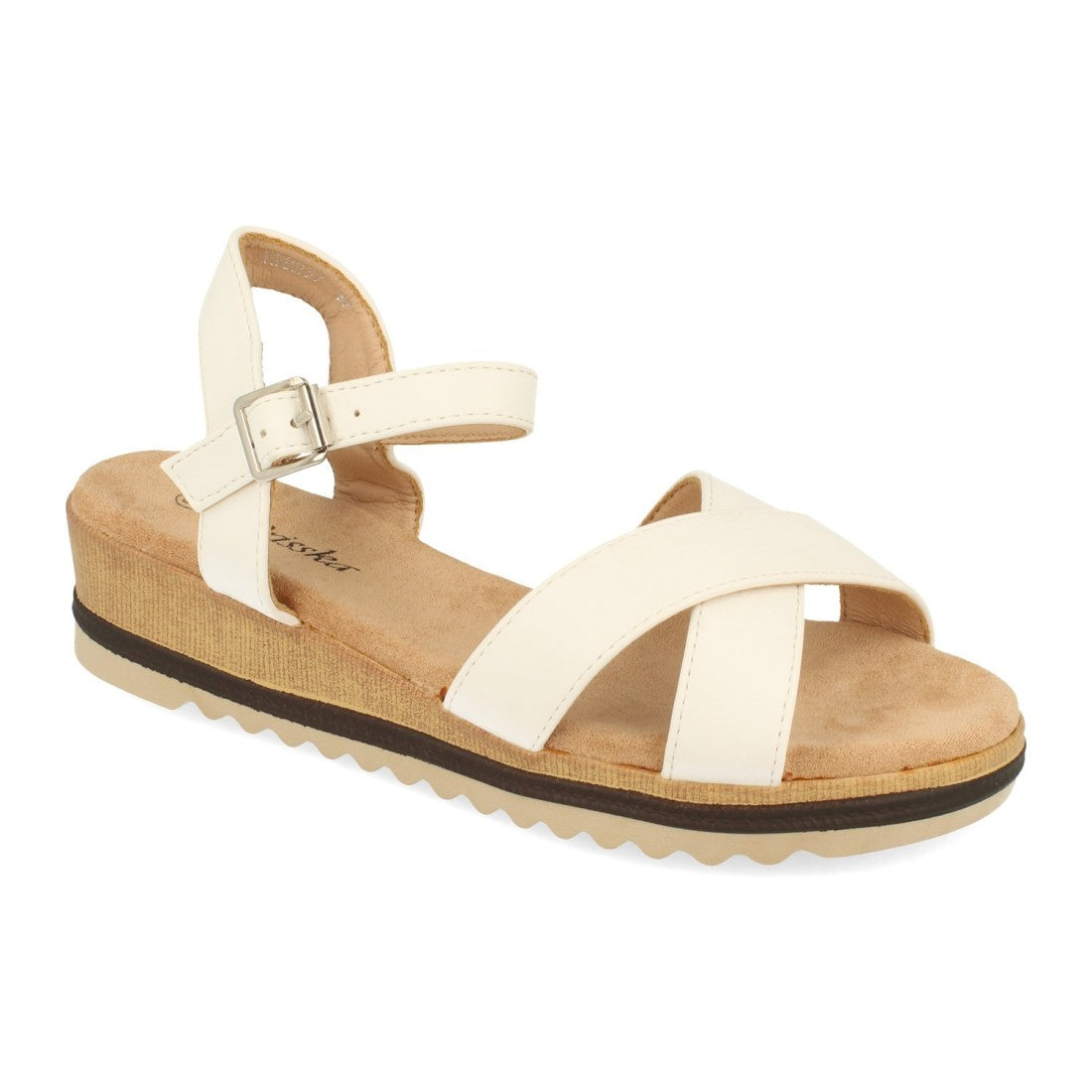 Sandalias Blancas Mujer Planas Palas Cruzadas Simple