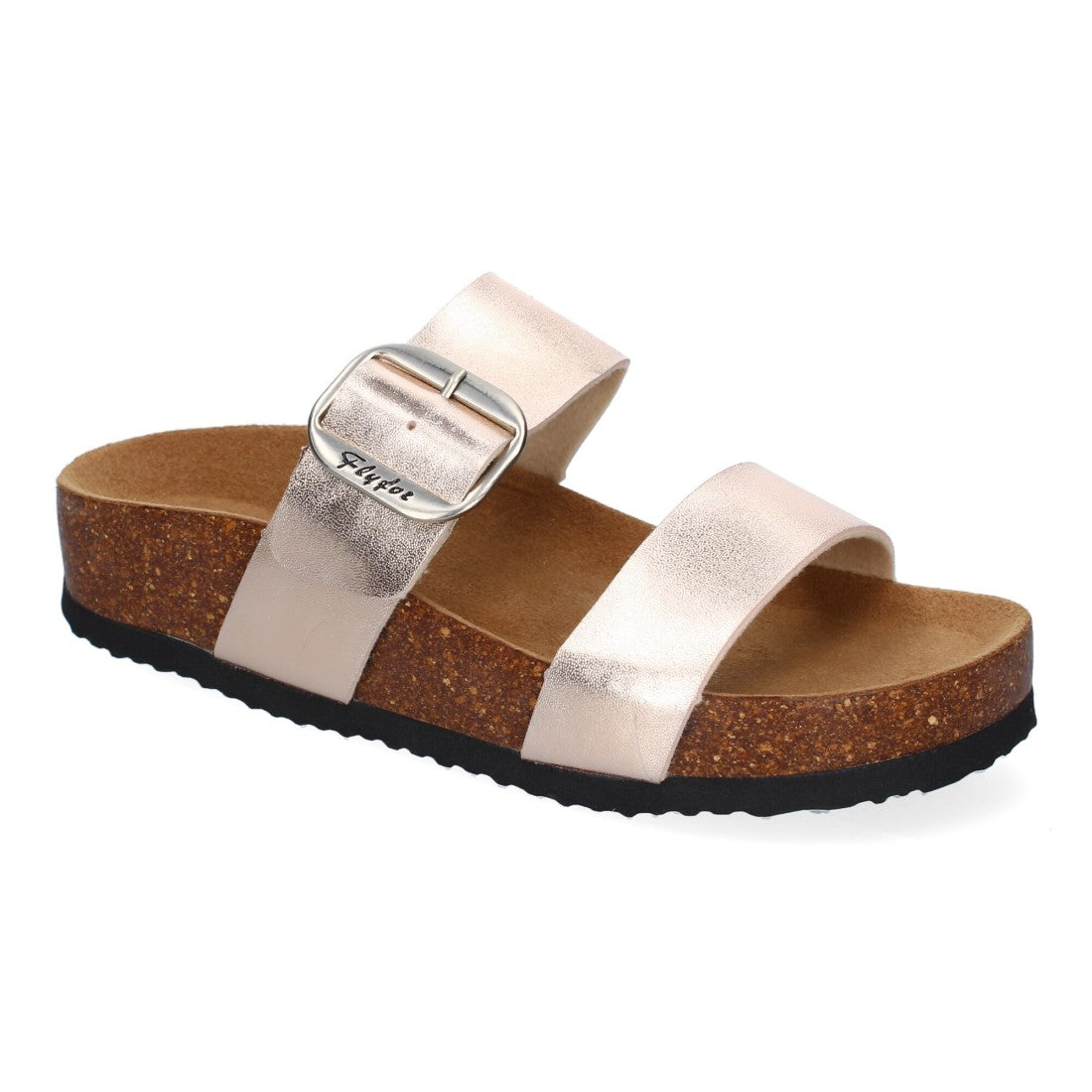 Sandalias Champán Mujer Cuña Bio Plantilla Anatómica Estilo Esclava Elegantes