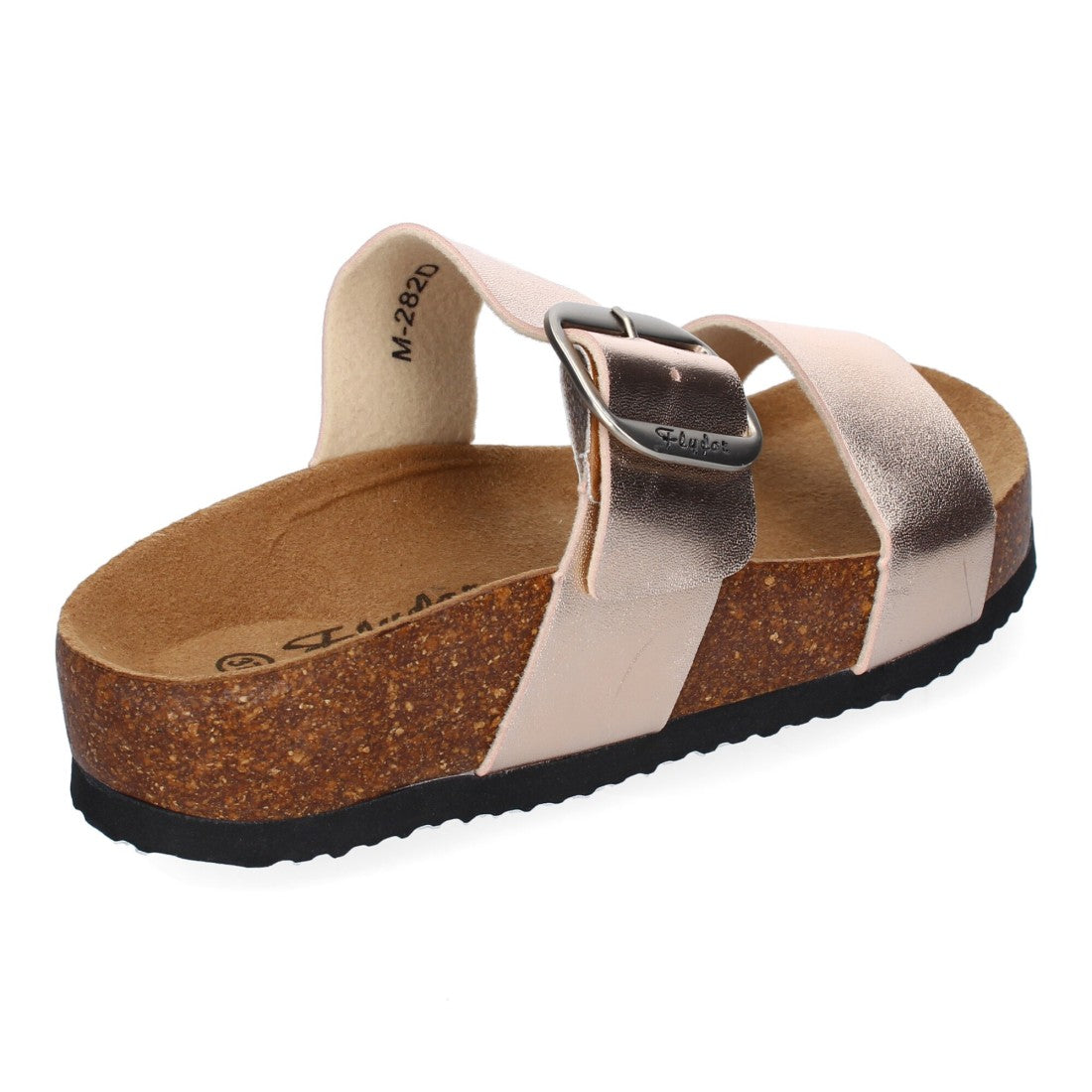 Sandalias Champán Mujer Cuña Bio Plantilla Anatómica Estilo Esclava Elegantes
