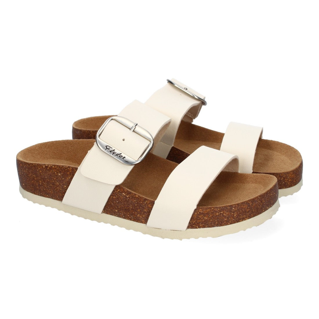Sandalias Beige Mujer Cuña Bio Plantilla Anatómica Estilo Esclava Elegantes