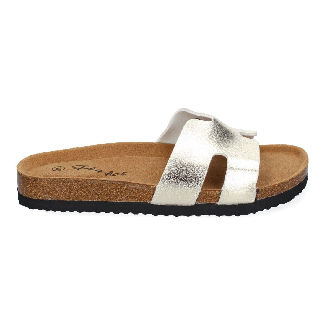 Sandalias Doradas Mujer Planas Bio Plantilla Anatómica Elegantes Cómodas
