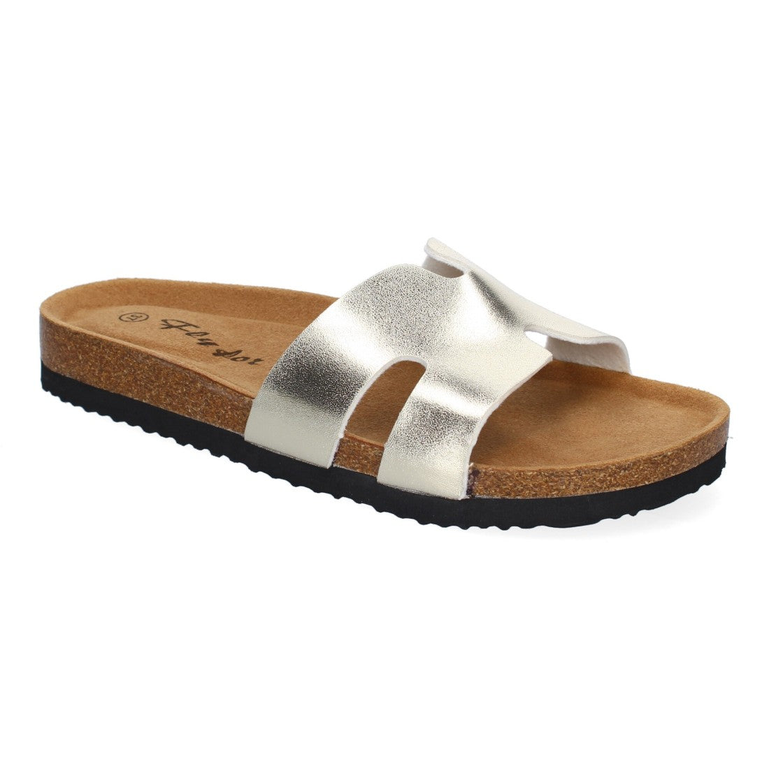 Sandalias Doradas Mujer Planas Bio Plantilla Anatómica Elegantes Cómodas
