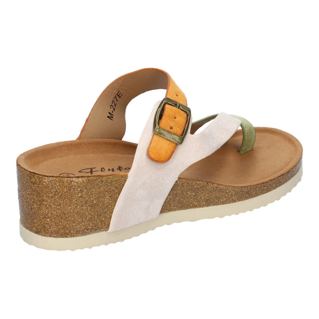 Sandalias Camel Mujer Cuña Bio Estilo Esclava Talón Abierto Elegantes