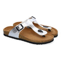 Sandalias Plateadas Mujer Bio Estilo Esclava Planta Anatómica Hebilla Elegantes