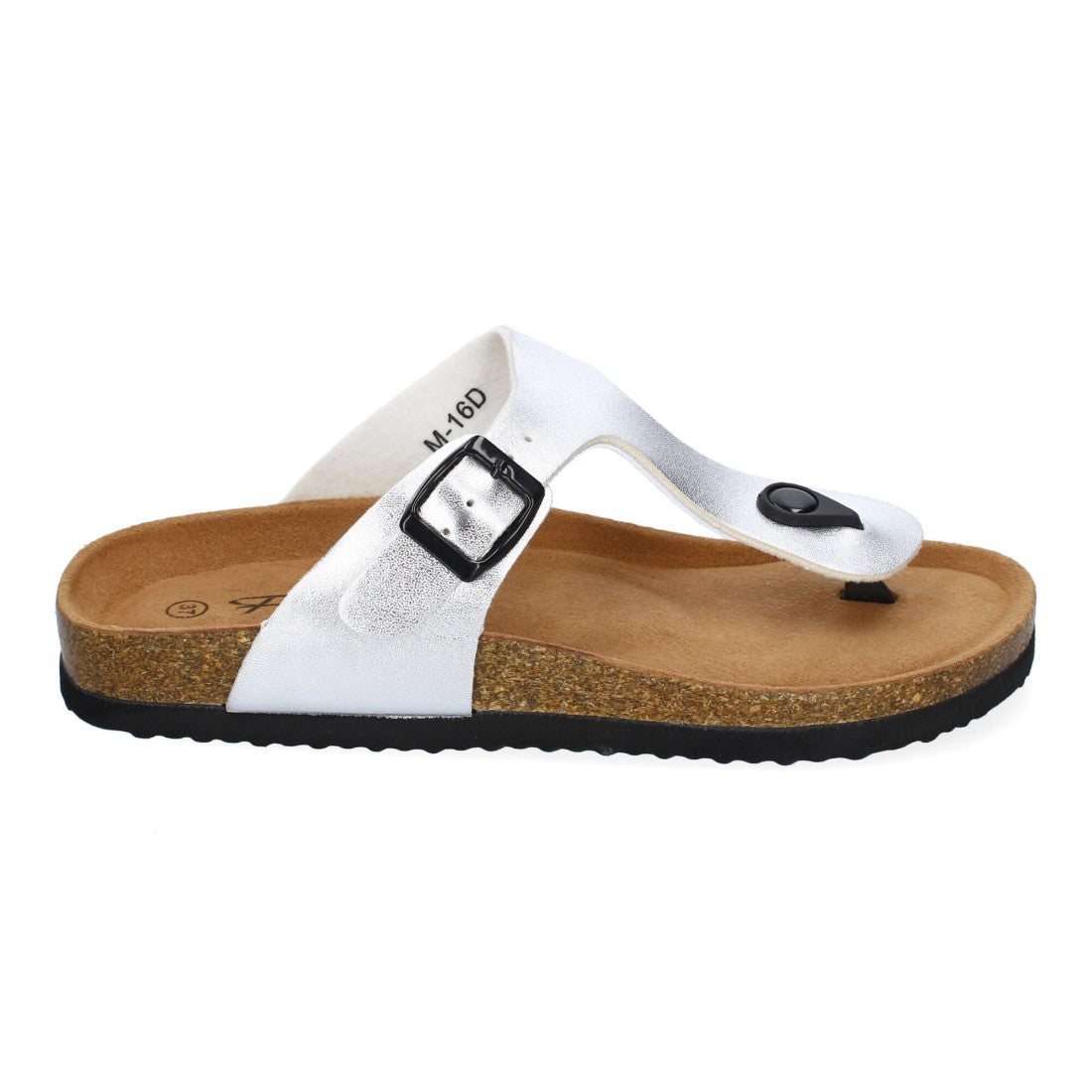Sandalias Plateadas Mujer Bio Estilo Esclava Planta Anatómica Hebilla Elegantes