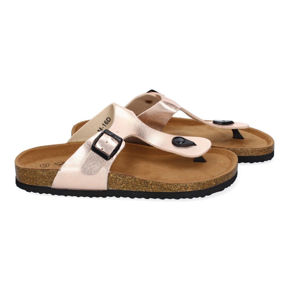 Sandalias Champán Mujer Bio Estilo Esclava Planta Anatómica Hebilla Elegantes