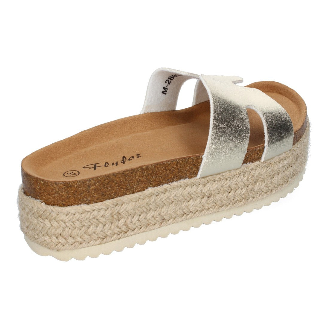Sandalias Doradas Mujer Planas Bio Plantilla Anatómica Elegantes Cómodas