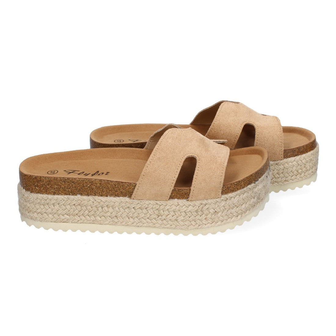 Sandalias Kaki Mujer Planas Bio Plantilla Anatómica Elegantes Cómodas