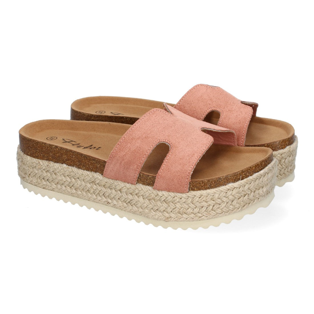 Sandalias Rosas Mujer Planas Bio Plantilla Anatómica Elegantes Cómodas