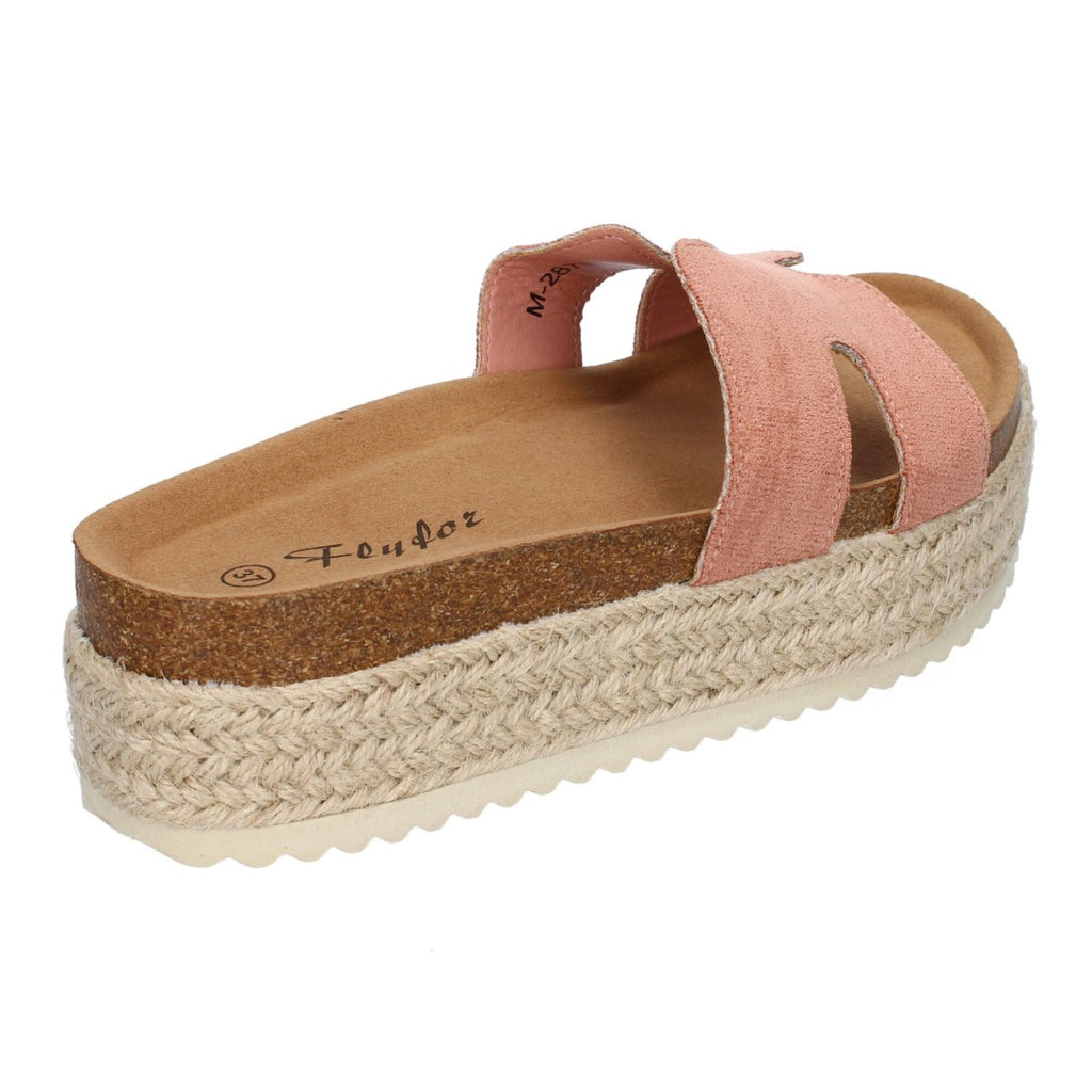 Sandalias Rosas Mujer Planas Bio Plantilla Anatómica Elegantes Cómodas