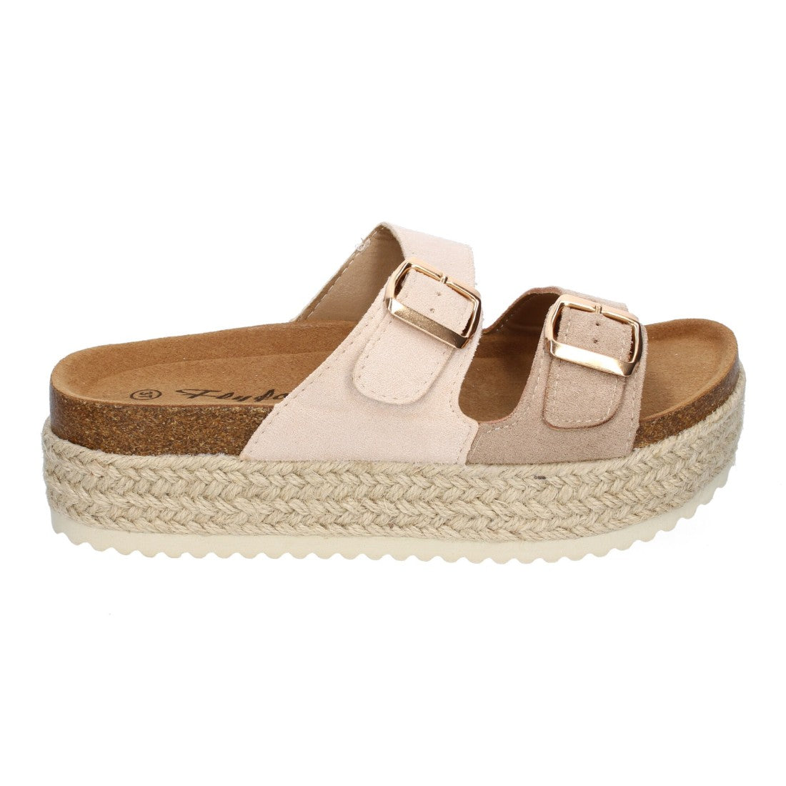 Sandalias Nude Mujer Plataforma Yute Plantilla Anatómica Hebillas Elegantes