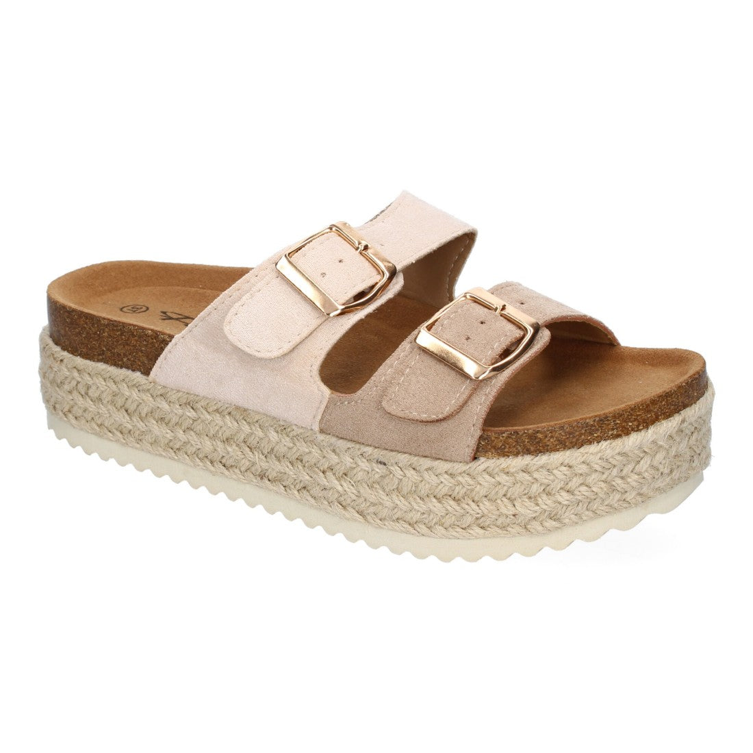 Sandalias Nude Mujer Plataforma Yute Plantilla Anatómica Hebillas Elegantes