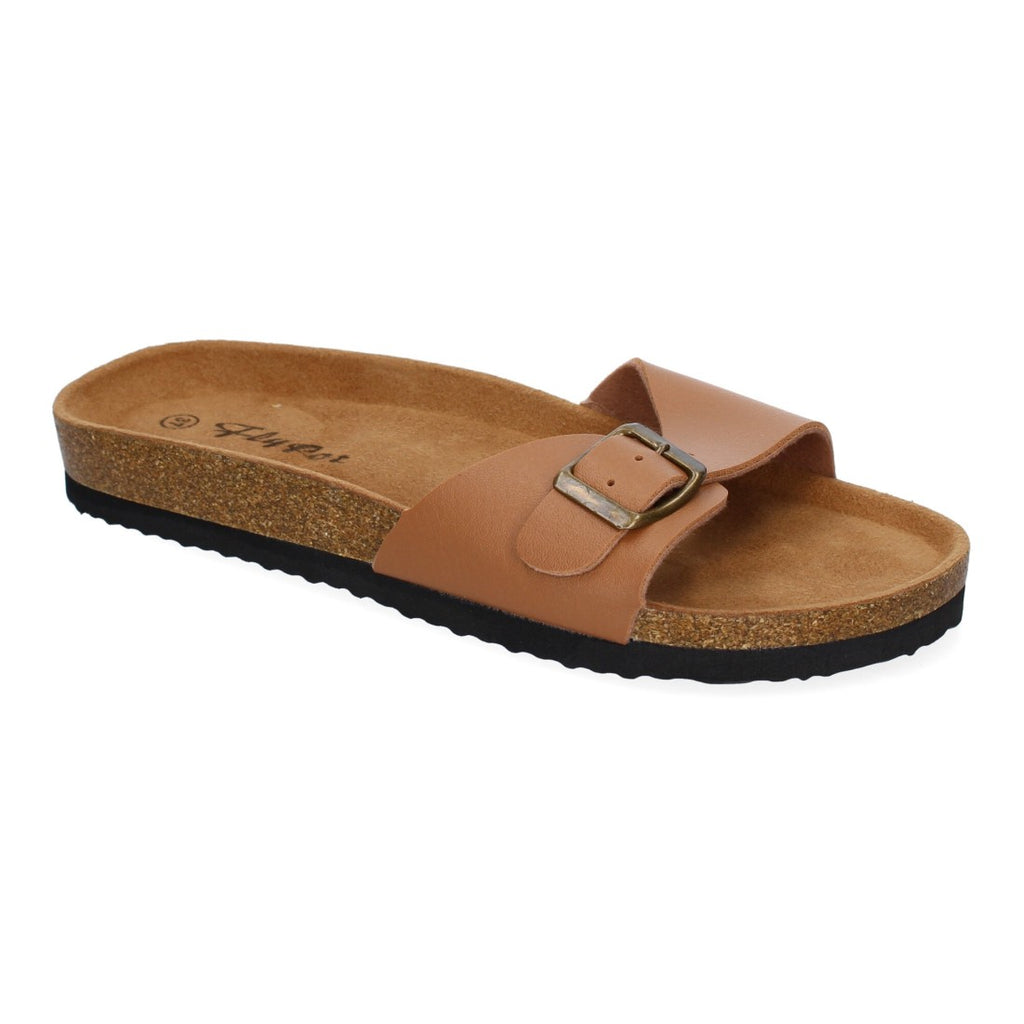 Sandalias Taupe Mujer Bio Modernas Hebilla Planta Anatómica Elegantes