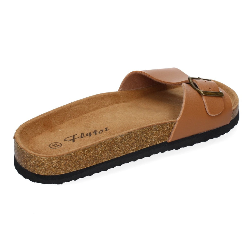 Sandalias Taupe Mujer Bio Modernas Hebilla Planta Anatómica Elegantes