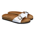 Sandalias Plateadas Mujer Bio Modernas Hebilla Planta Anatómica Elegantes