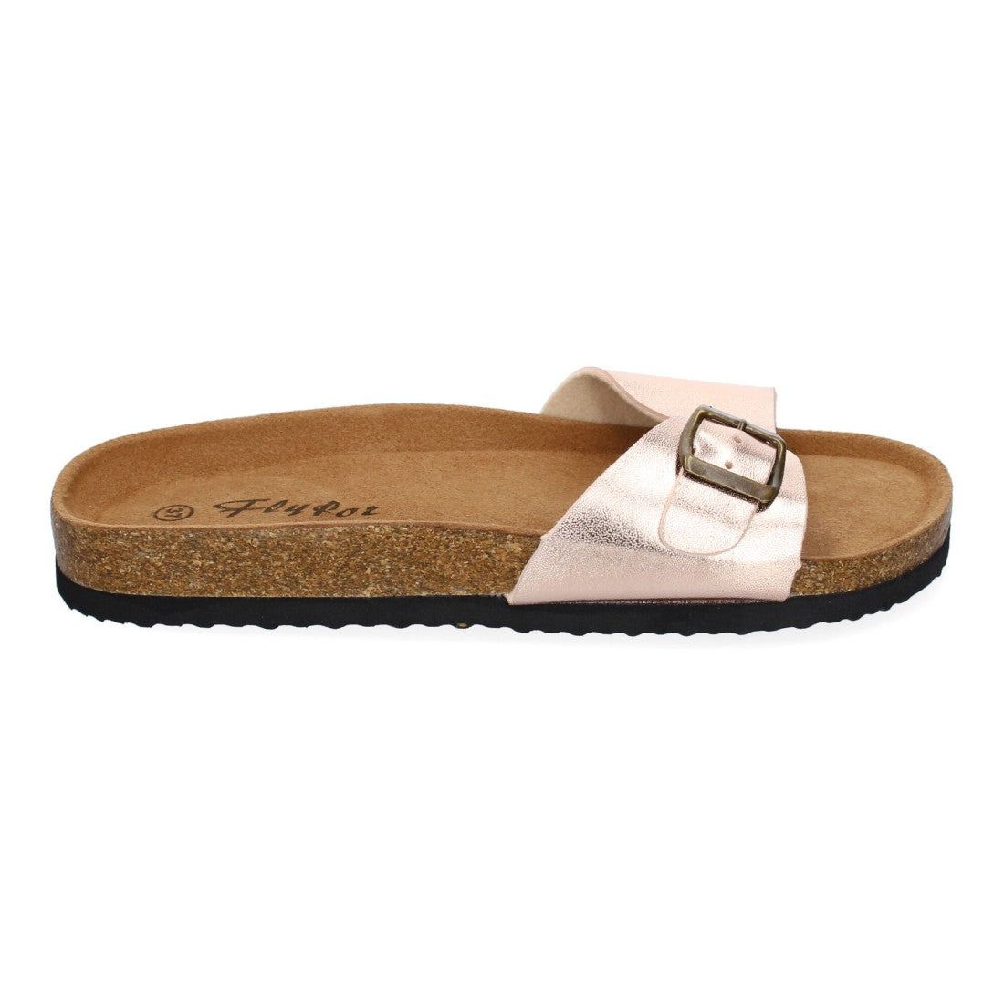 Sandalias Champán Mujer Bio Modernas Hebilla Planta Anatómica Elegantes