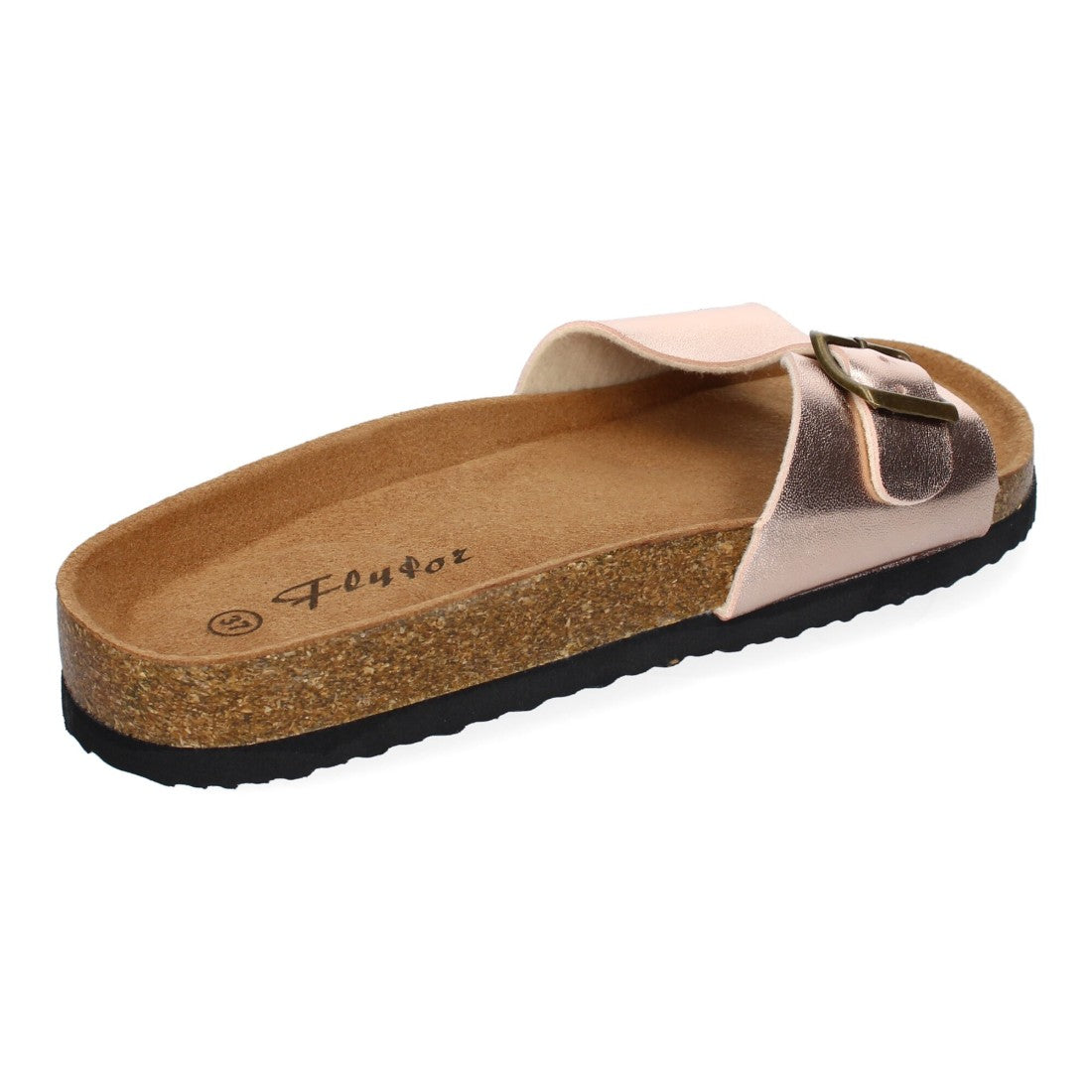 Sandalias Champán Mujer Bio Modernas Hebilla Planta Anatómica Elegantes