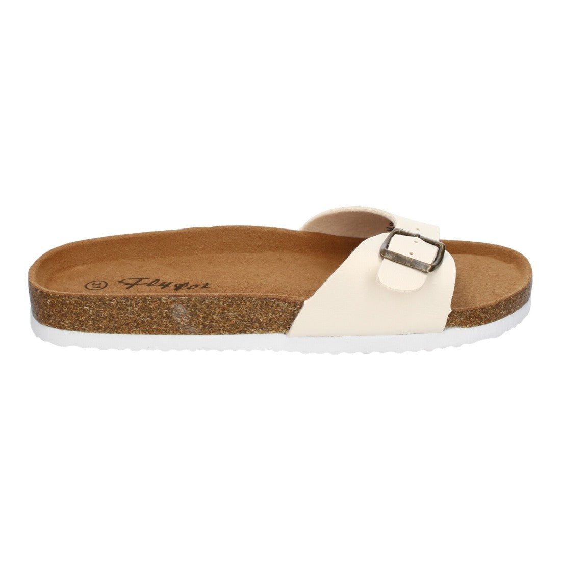 Sandalias Beige Mujer Bio Modernas Hebilla Planta Anatómica Elegantes