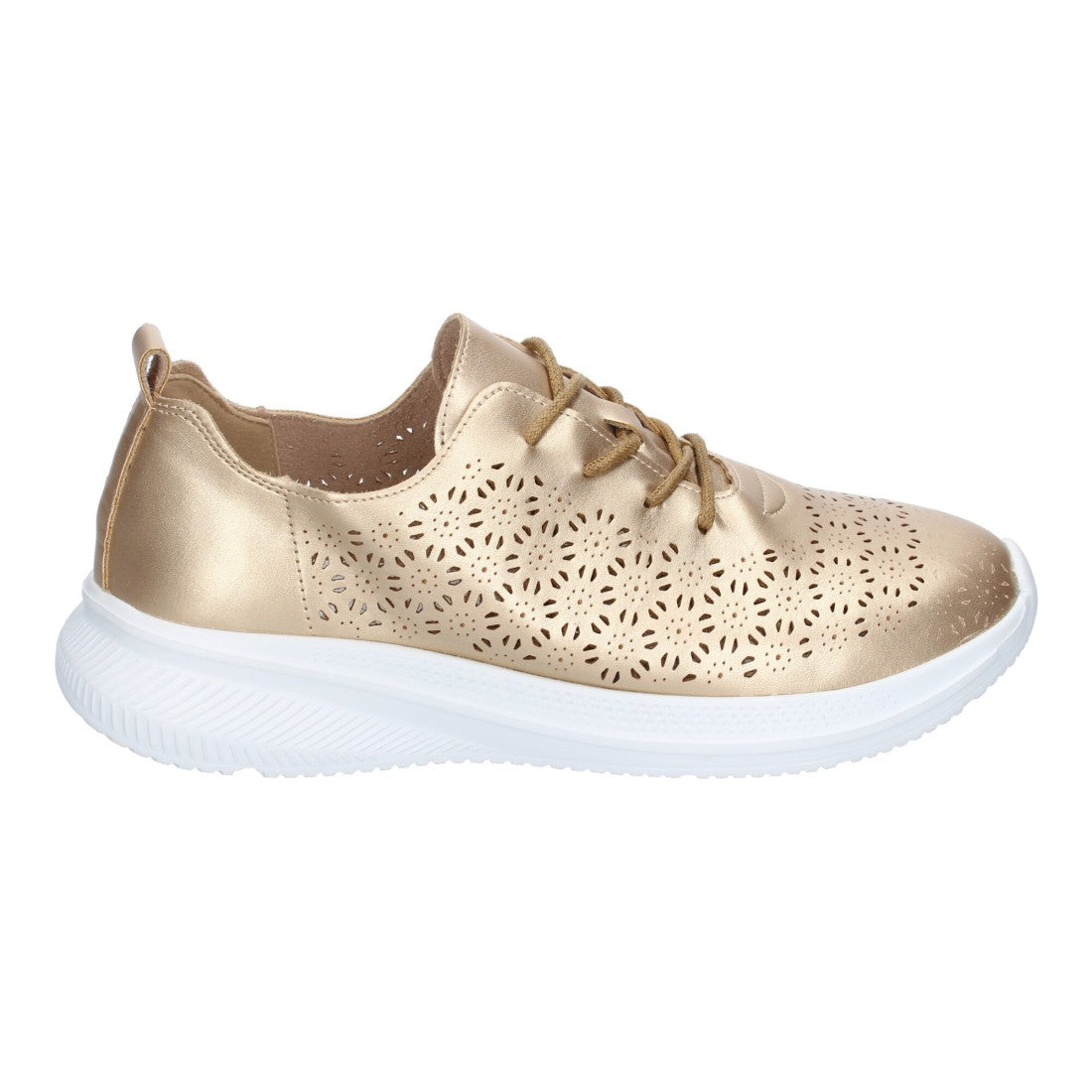 Zapatillas Oro Deportivas - Elegancia Metálica