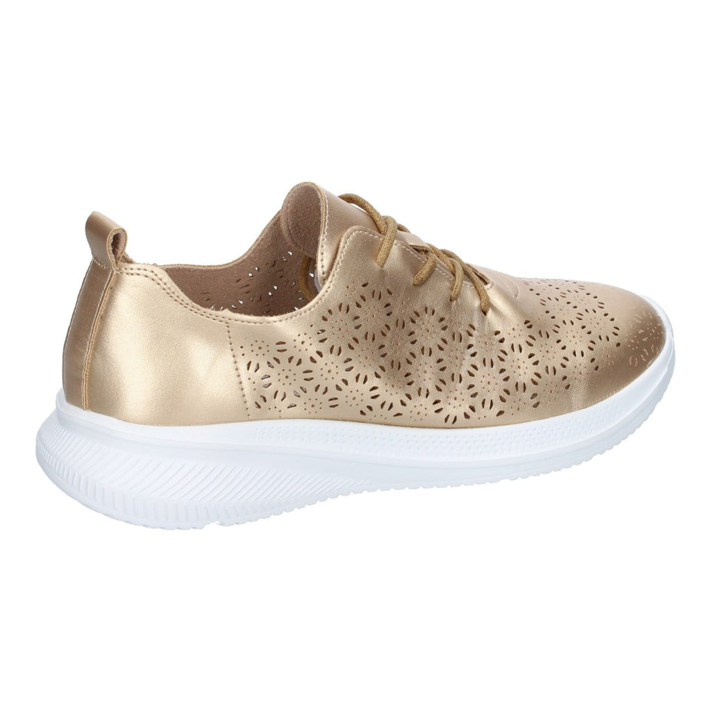 Zapatillas Oro Deportivas - Elegancia Metálica