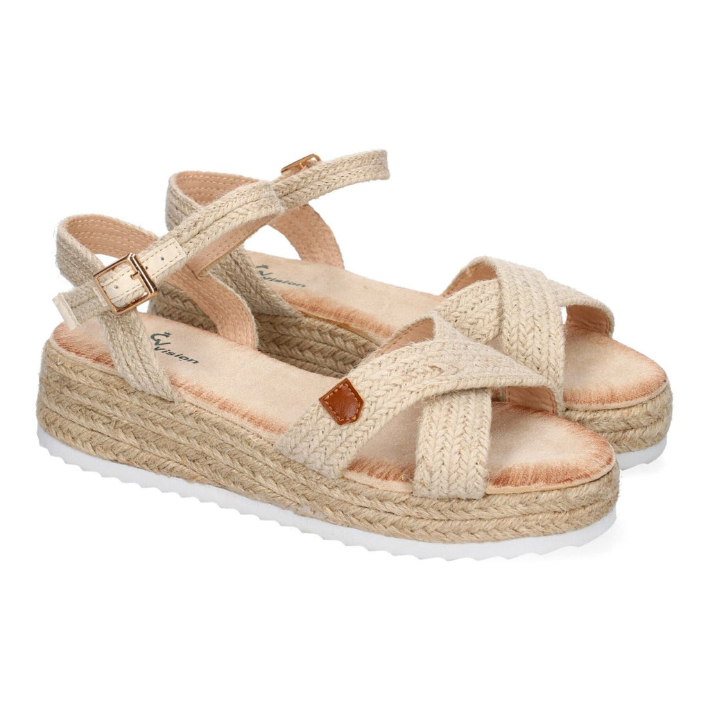 Sandalias Beige Mujer Elegantes Verano