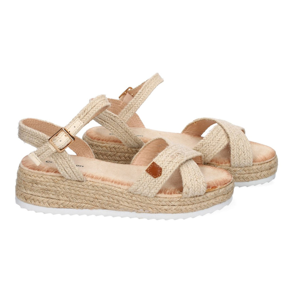 Sandalias Beige Mujer Elegantes Verano