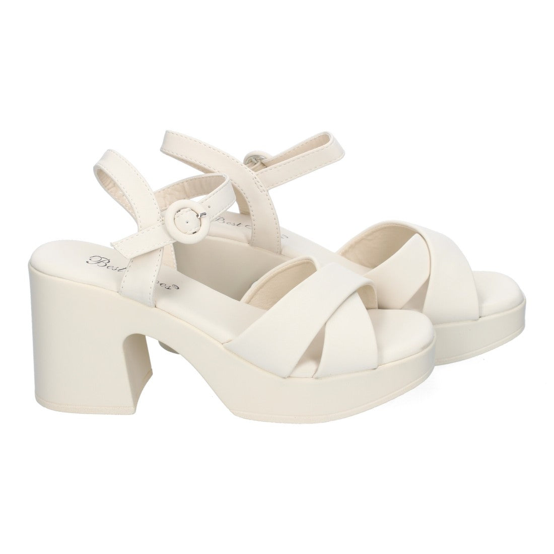 Beige Sandalen Absatz Elegant Bequem Party Hochzeit