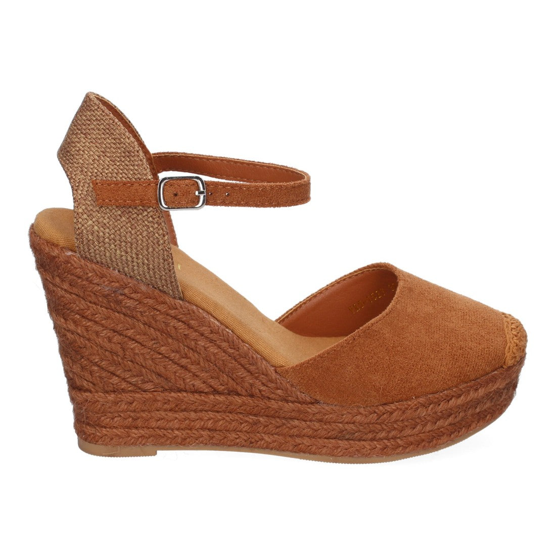 Sandalias Camel Mujer Cuña Yute Tobillo Ajustable Cómodas