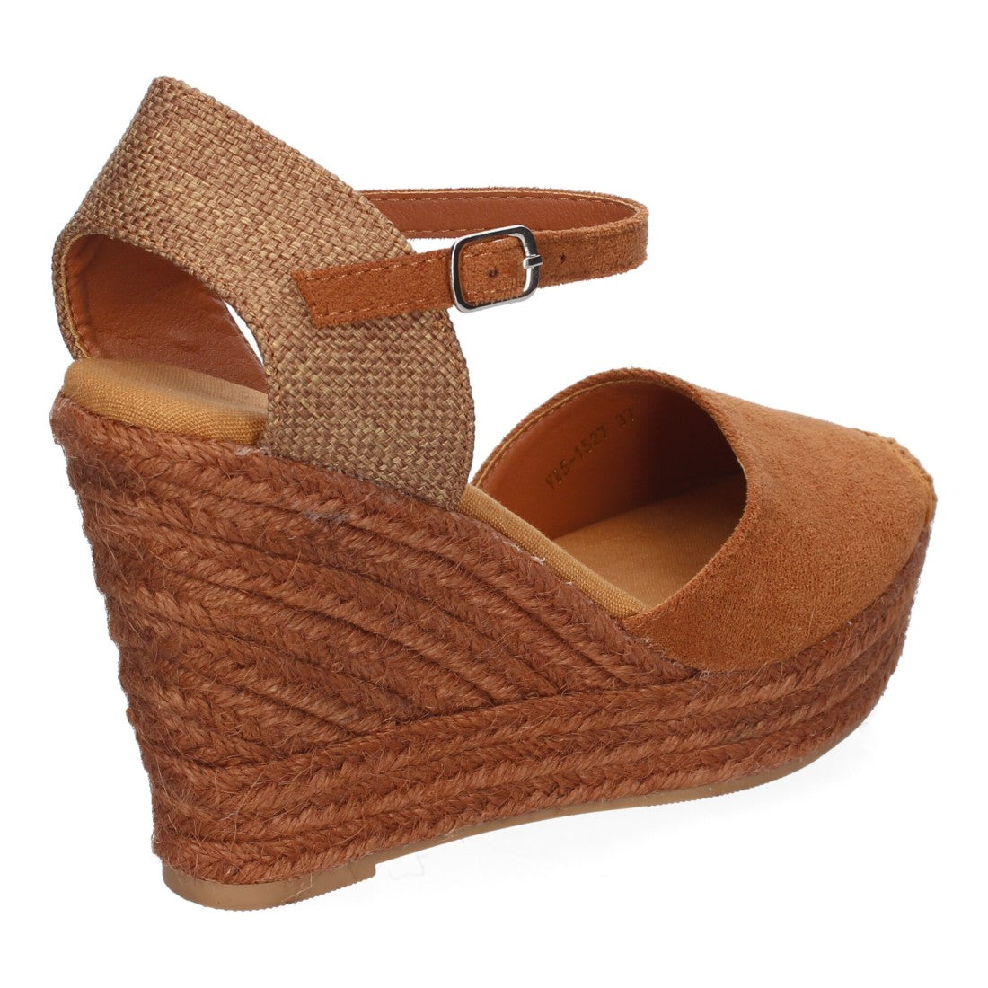 Sandalias Camel Mujer Cuña Yute Tobillo Ajustable Cómodas