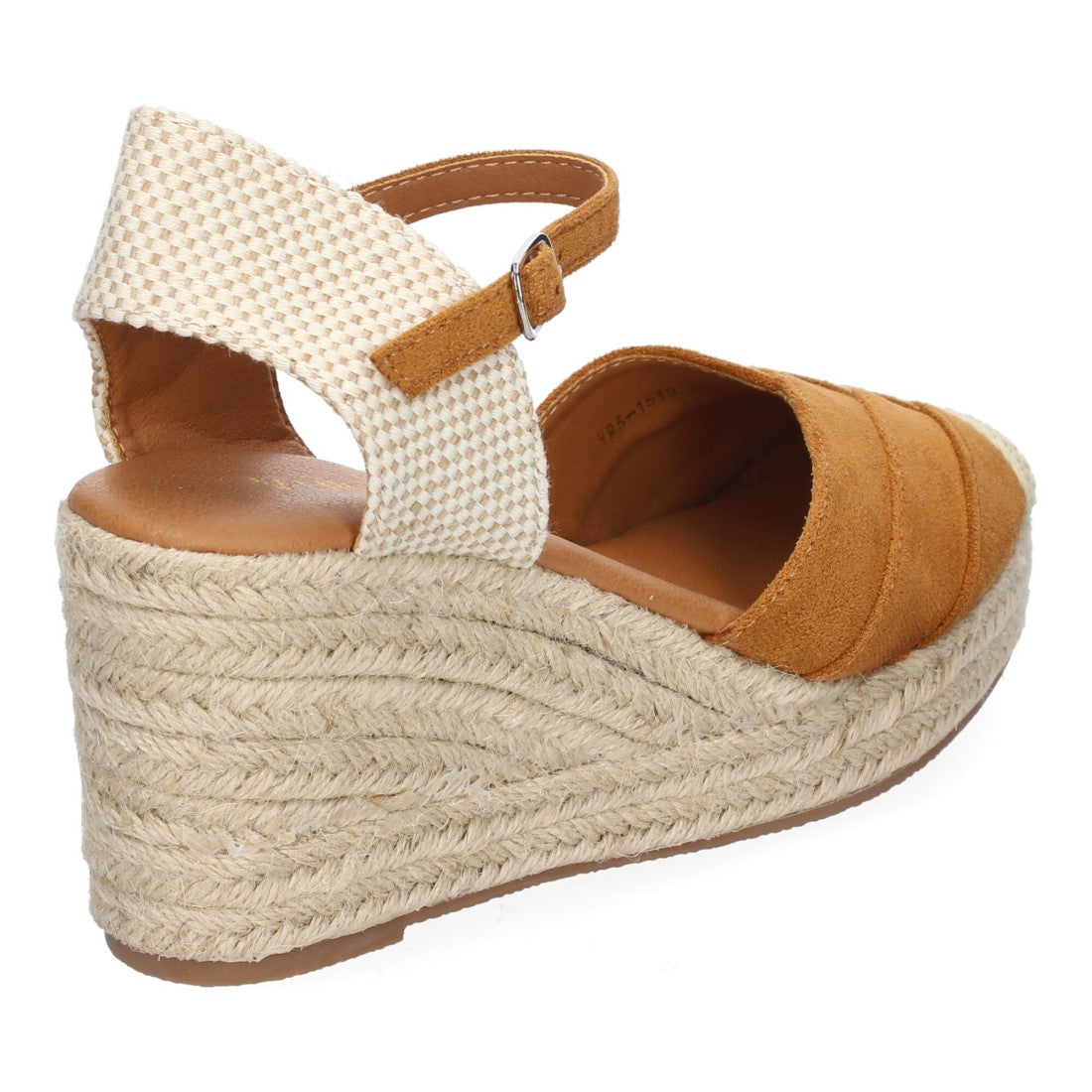 Sandalias Camel Mujer Cuña Yute Detalles Costura Cómodas