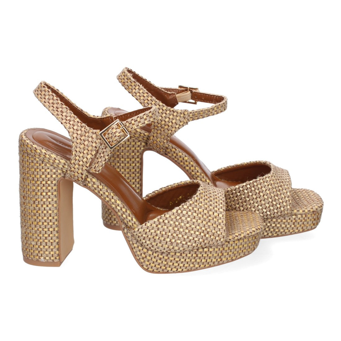Elegante camel Sandaletten mit Absatz für Partys und Hochzeiten